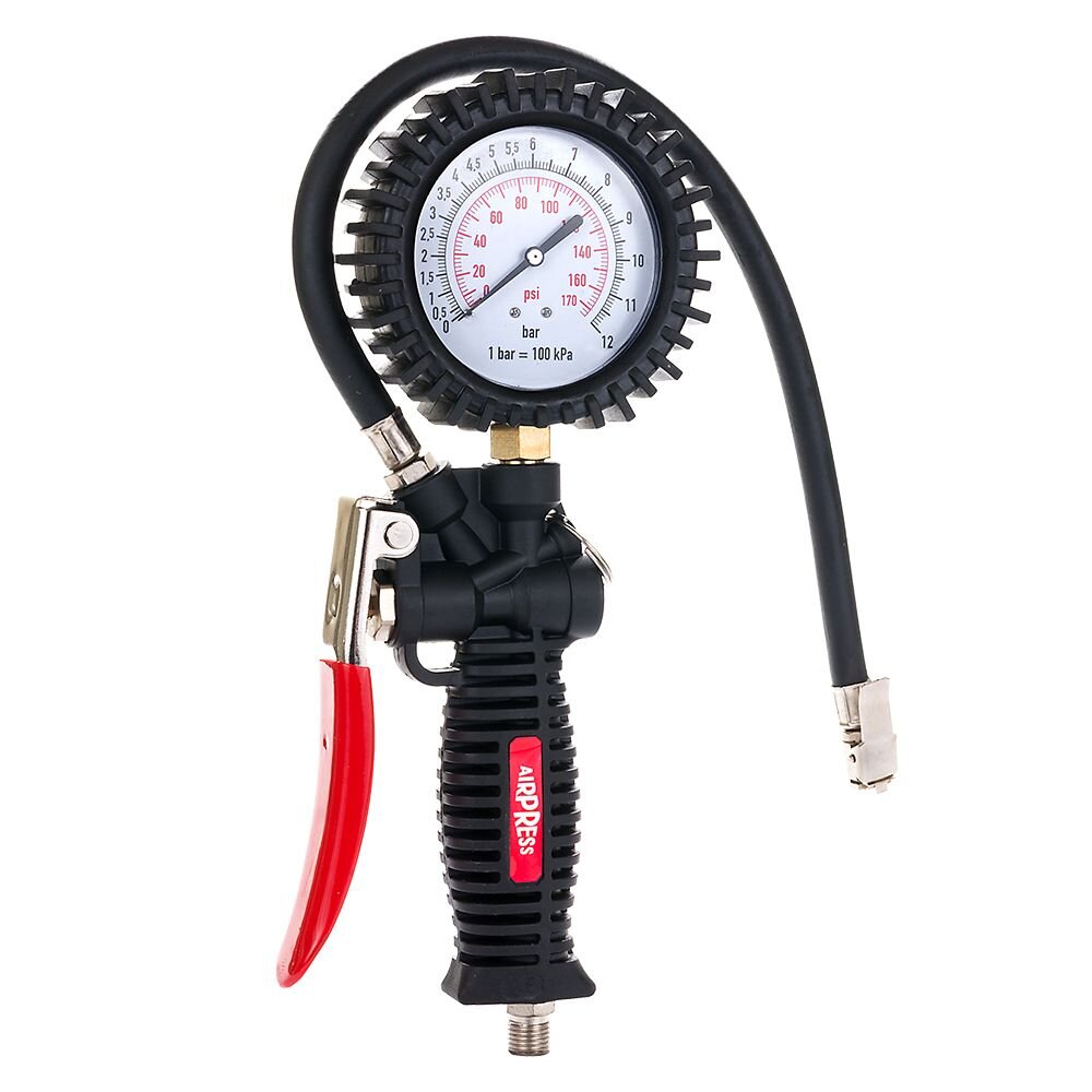 Airpress Reifenfüller Reifenfüllprüfer mit großem Manometer 42078
