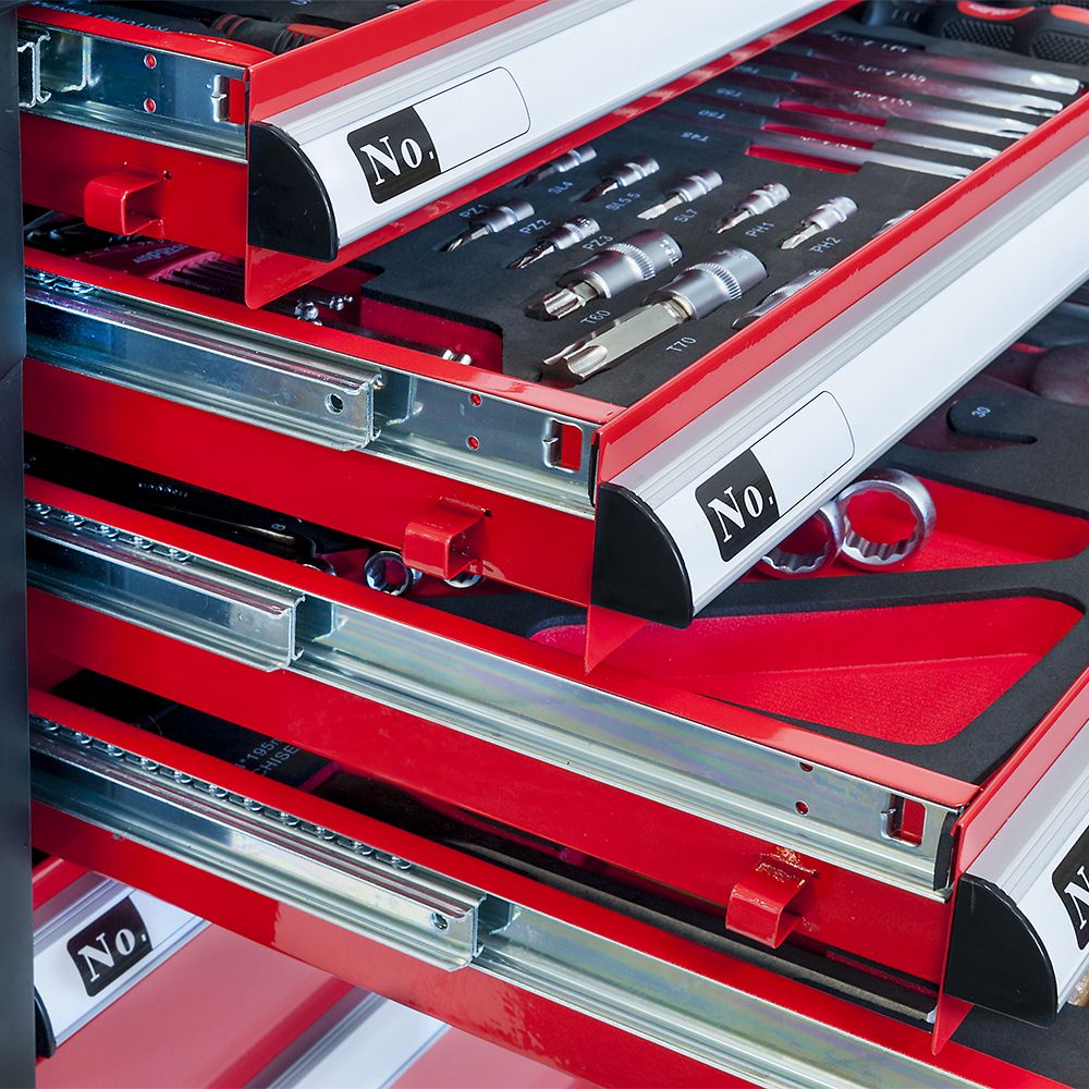 Airpress Profi Werkzeugwagen mit 7 Schubladen 217-teilig 79156 – Bild 4