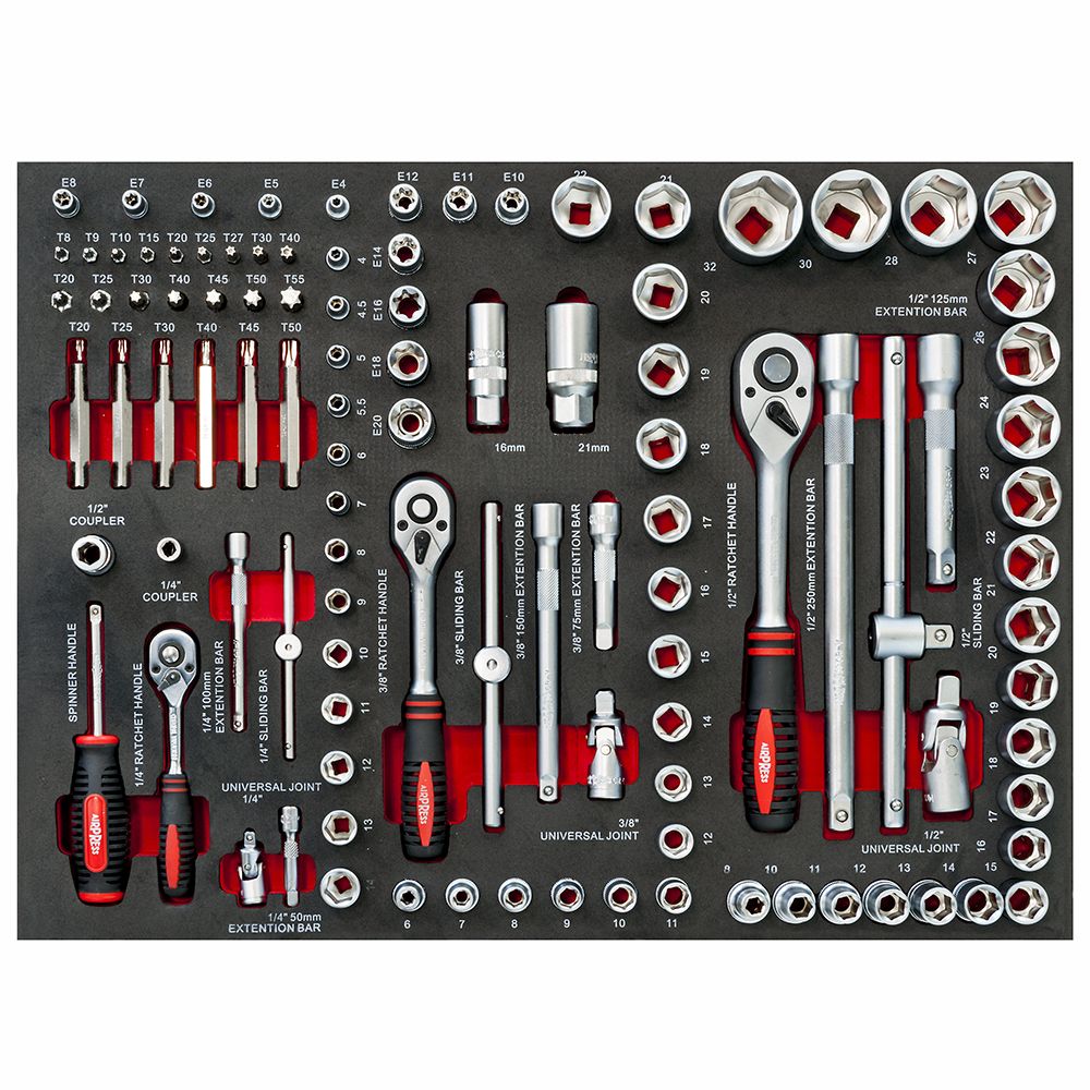 Airpress Profi Werkzeugwagen mit 7 Schubladen 217-teilig 79156 – Bild 10