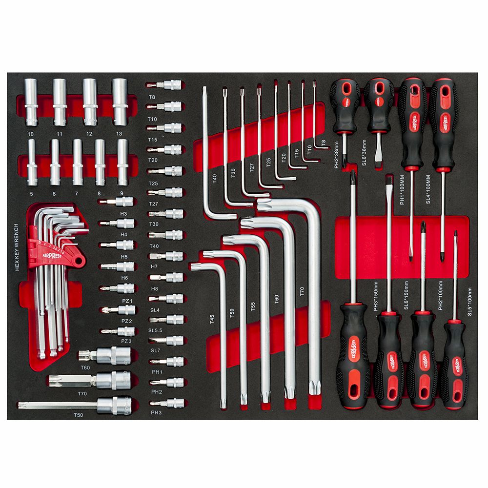 Airpress Profi Werkzeugwagen mit 7 Schubladen 217-teilig 79156 – Bild 13