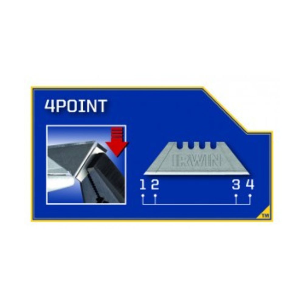 IRWIN 4-Kerben-Trapezklingen aus Karbonstahl – 10 Stk. 10508108 – Bild 2