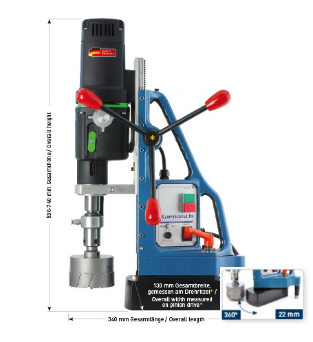 Karnasch KAS 100 Blue-Mag – Profi Magnetkernbohrmaschine 230 V