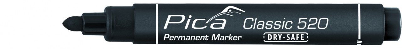 Pica Permanentmarker 1-4mm, Rundspitze, schwarz