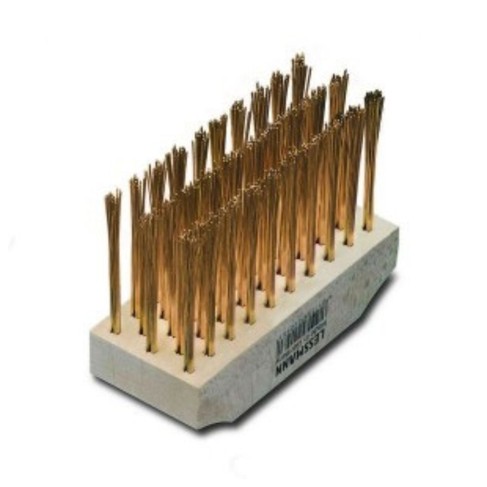 LESSMANN Fugenbesen mit Stiel , Stahldraht vermessingt 0,50 mm 152.995.07