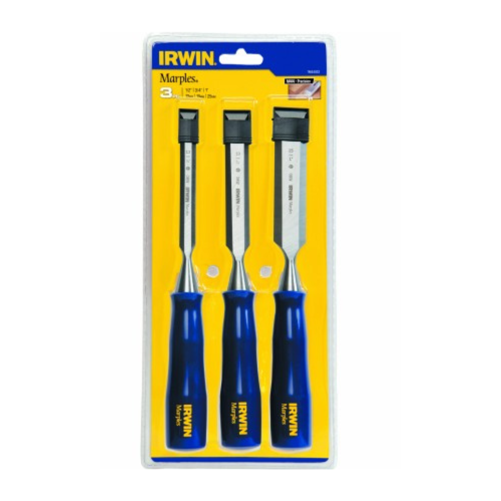 IRWIN Stechbeitel-Stemmeisen M444 Sätze M444, 3 Stck. pro Satz - 13, 19, 25mm in Kunststoffblister