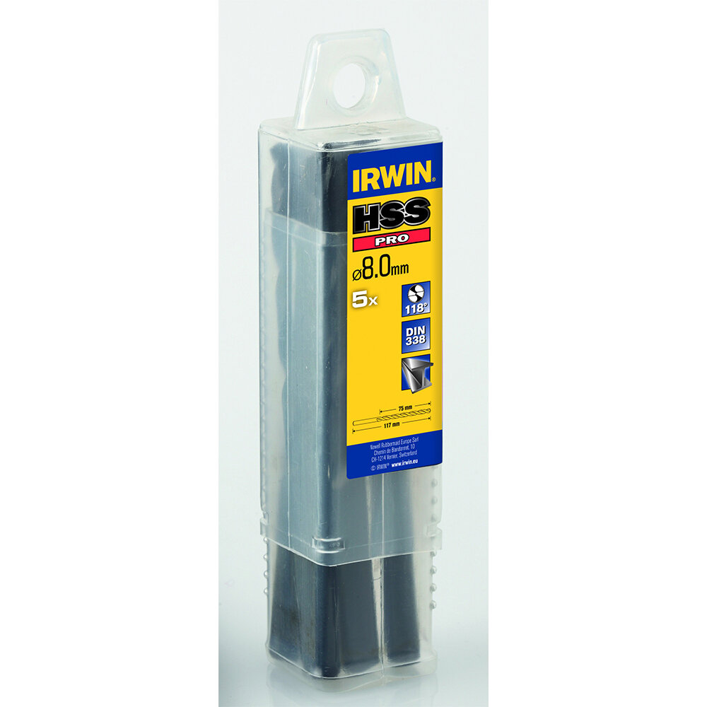 IRWIN HSS Pro Bohrer - DIN 338 - Großpackung 1,00 mm x 34 mm x 10pcs   1 Pkg. = 10 Stk.