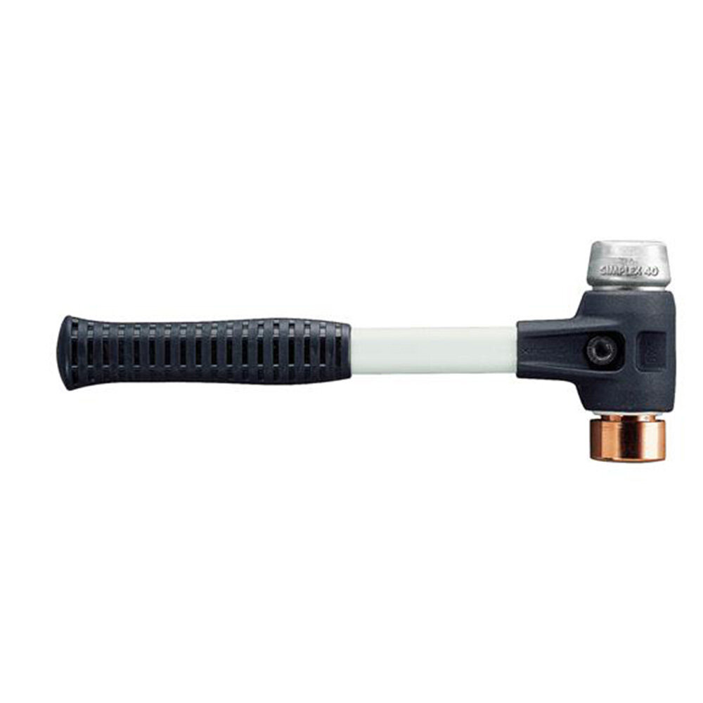 HALDER SIMPLEX-SCHONHAMMER Kupfer / Weichmetall Alu mit Fieberglasstiel und verstärktem Gehäuse 40mm