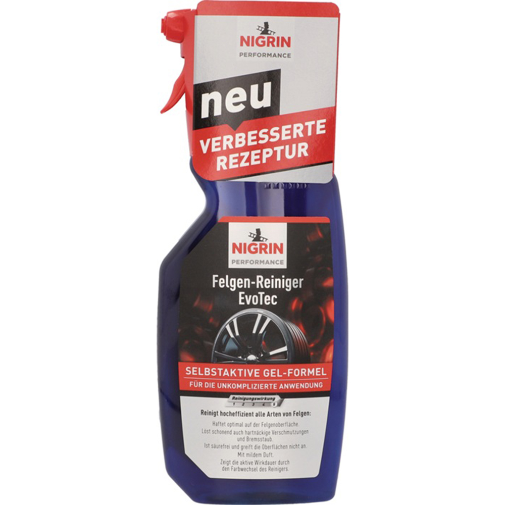 NIGRIN Felgen-Reiniger 750 ml – Säurefrei Spray für Stahl & Leichtmetallfelgen