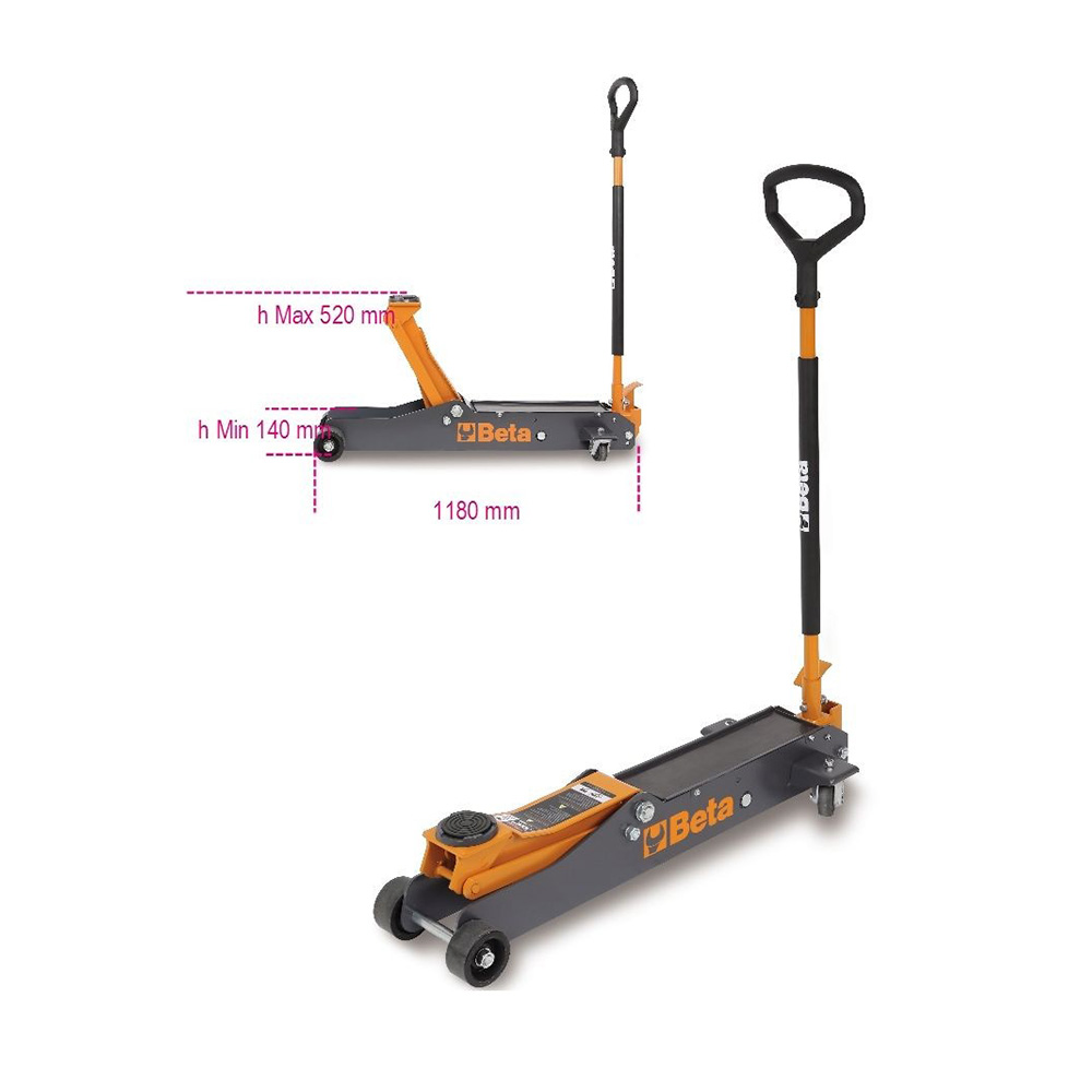 BETA ABGEFLACHTER HYDRAULISCHER WAGENHEBER 3 Tonnen – Bild 2