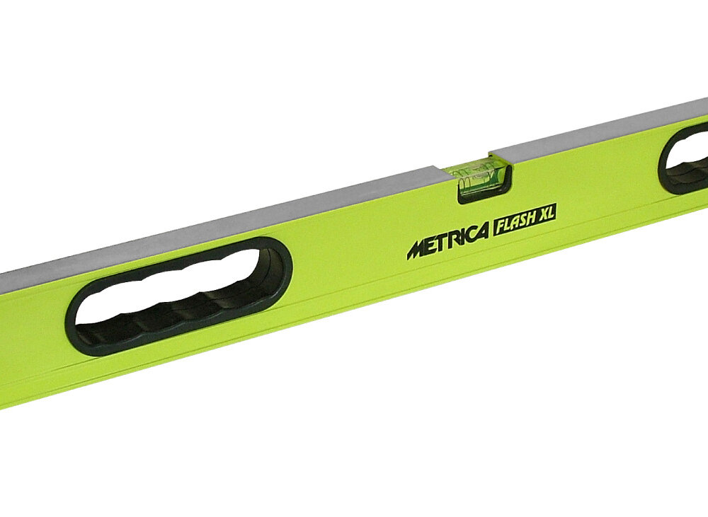 METRICA Flash XL Wasserwaage 100 cm, 2 Libellen, 0,30 mm/m mit Griff