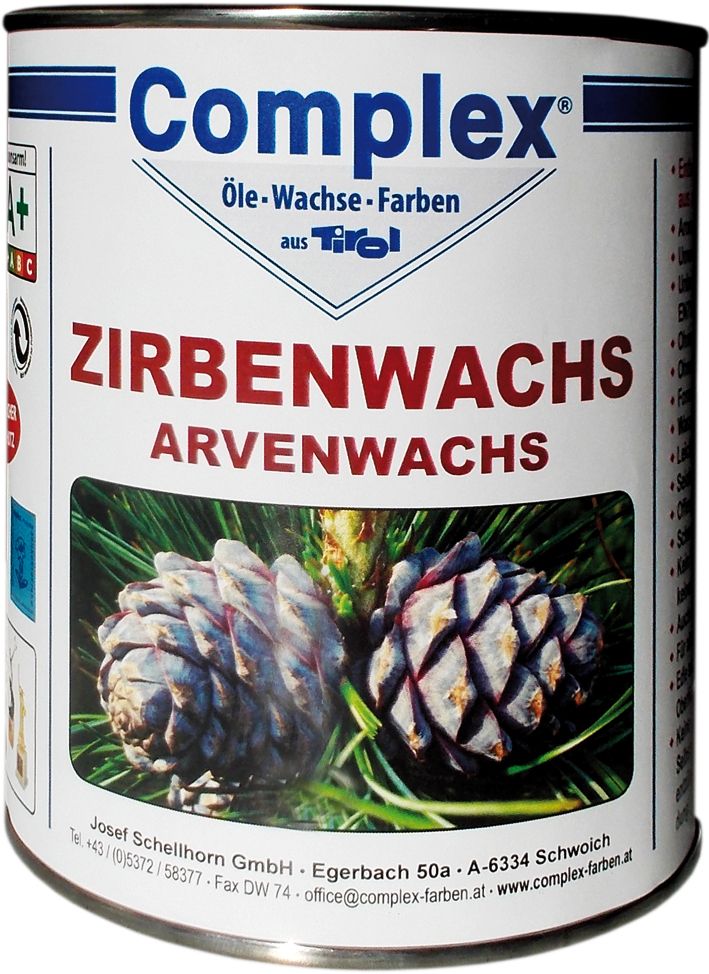 COMPLEX ZIRBENWACHS - 5 Liter Dose - Farblos DIN 53160