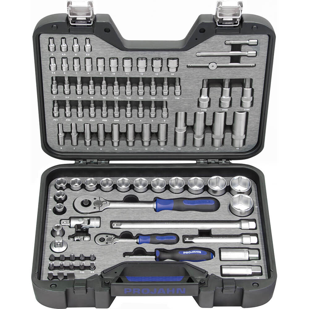 PROJAHN professional Steckschluessel-Koffer 1/4" + 1/2"  91-tlg.
