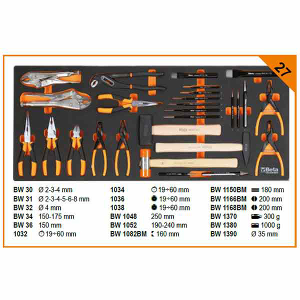 BETA WORKER WERKZEUGWAGEN XL9/E-XXL Orange + 716tlg SORTIMENT – Bild 5