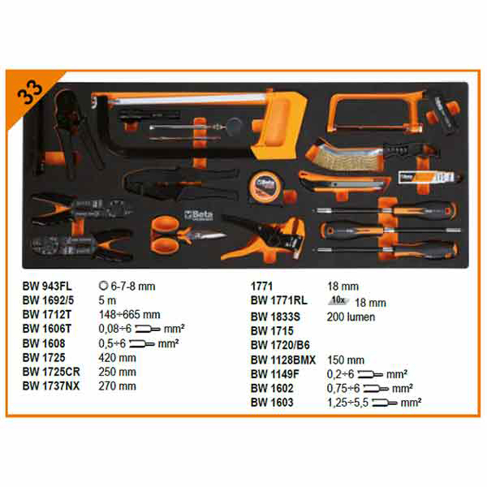 BETA WORKER WERKZEUGWAGEN XL9/E-XXL Orange + 716tlg SORTIMENT – Bild 7