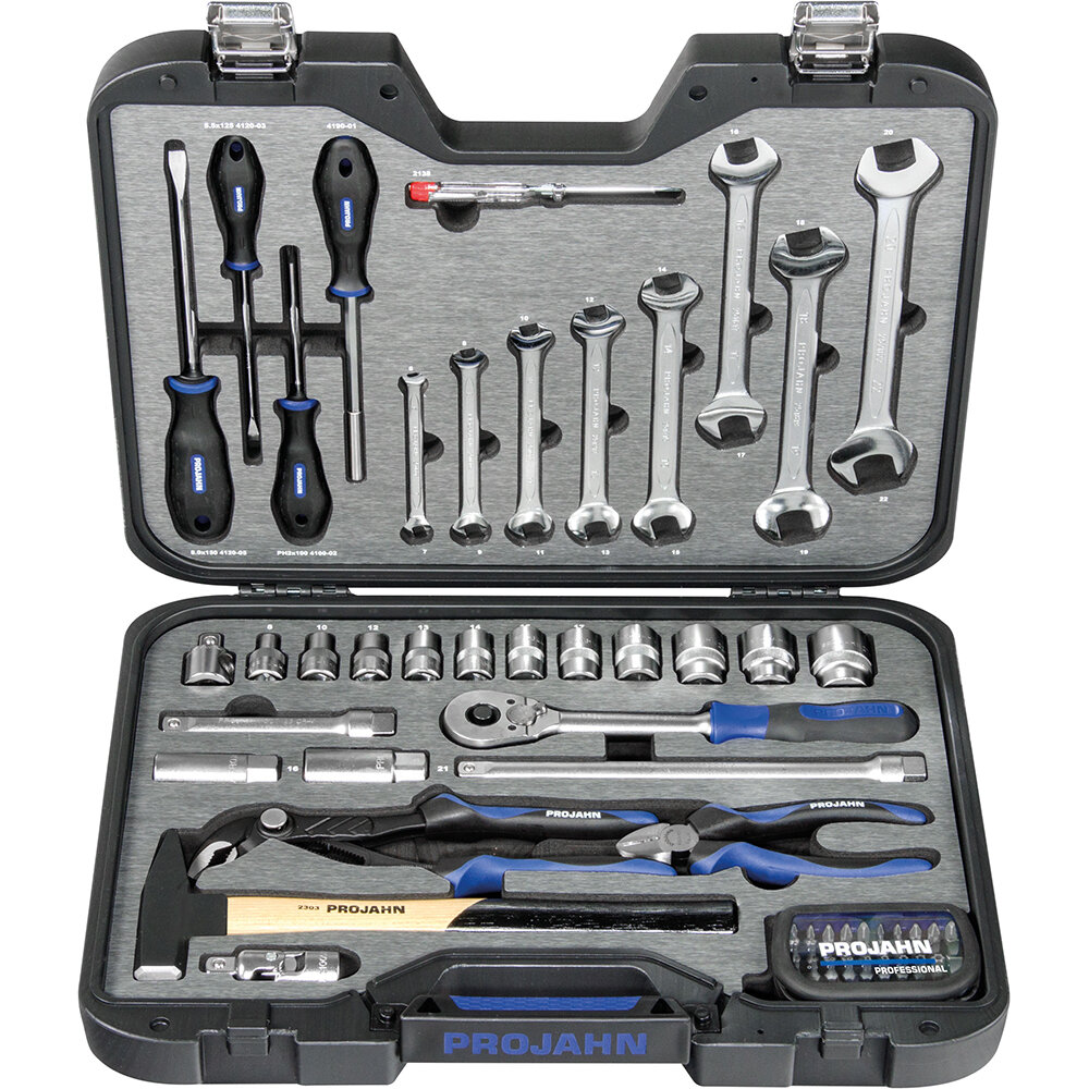 Industrie-Werkzeugkoffer Universal metrisch 6-kant 12,5 / 1/2" 67-tlg. metrisch