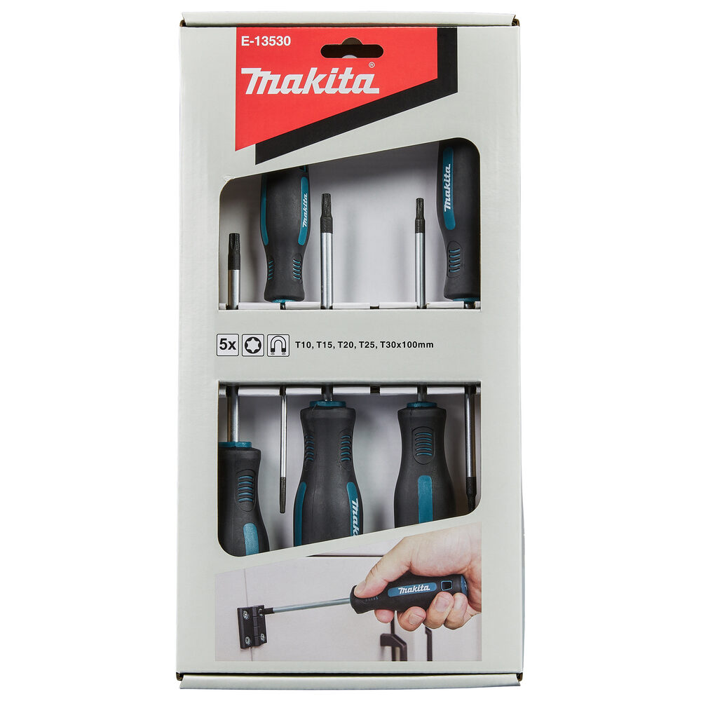 Makita Schraubendreher-Set 5-teilig Torx T10/T15/T20/T25/T30