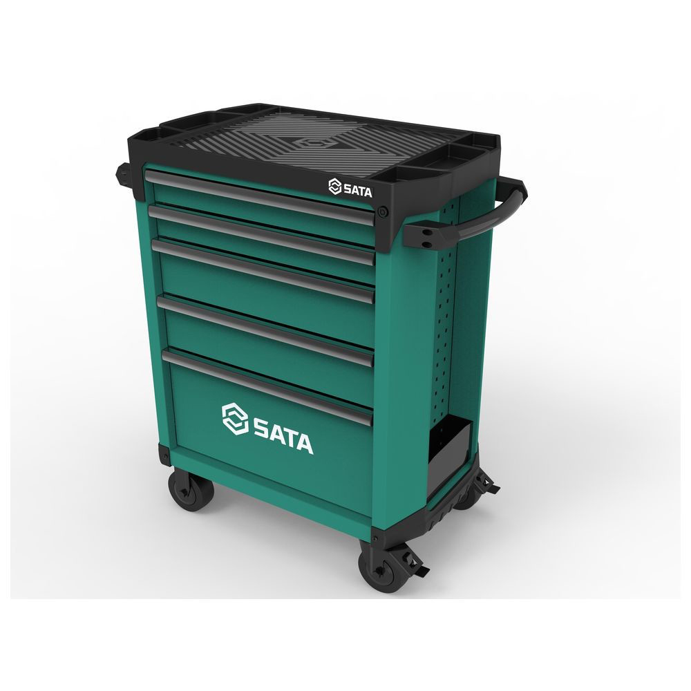 SATA Werkstattwagen Pro 5 Schubladen, Grün – Bild 3