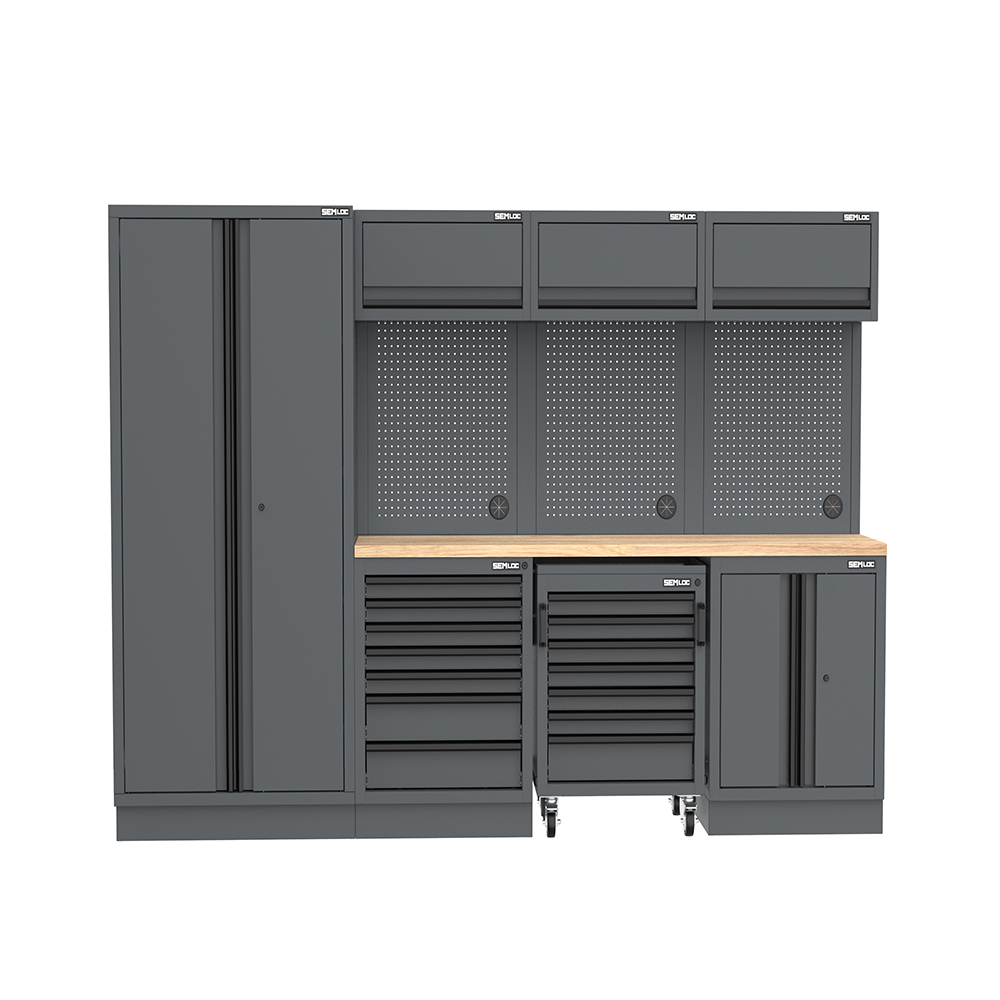 SEMLOC Workspace Werkstatteinrichtung mit Holz-Arbeitsplatte